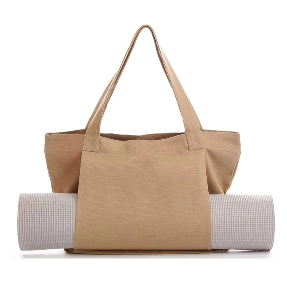 V888-ELOSUNG16186-215006-00 Apricot Yoga Mat Tote Bag - Multi-Purpose Gym Bag with Yoga Mat Holder - Image 1
