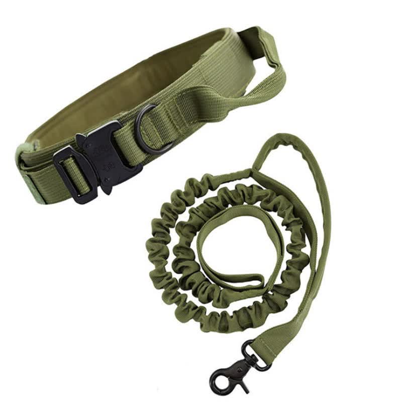V888-ELOSUNG16192-215014-00 L Green Hands-Free Dog Leash with Adjustable Waist Belt - Shock Absorbing Bungee Lead - Image 1