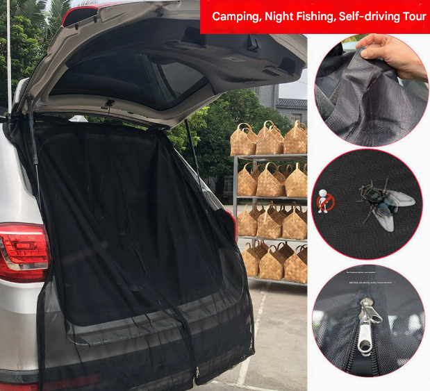 V888-ELOSUNG16205-215104-00 L Magnetic Car Tailgate Mosquito Net - Camping and Outdoor Bug Screen - Image 1