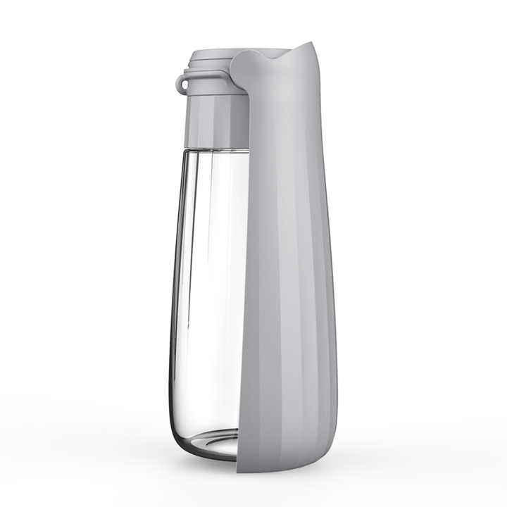V888-ELOSUNG16279-215647-00 Grey Portable Dog Water Bottle - Leak-Proof Travel Pet Hydration Solution - Image 1