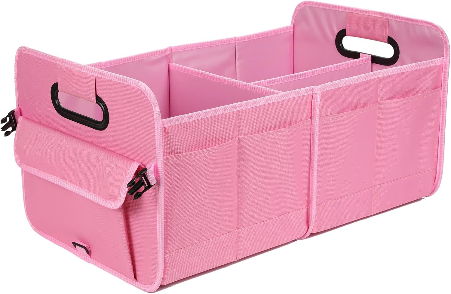 V888-ELOSUNG16521-216481-00 Rose Red Large Car Storage Organizer with Handles, 24x17.6x12.2 in, Collapsible - Image 1