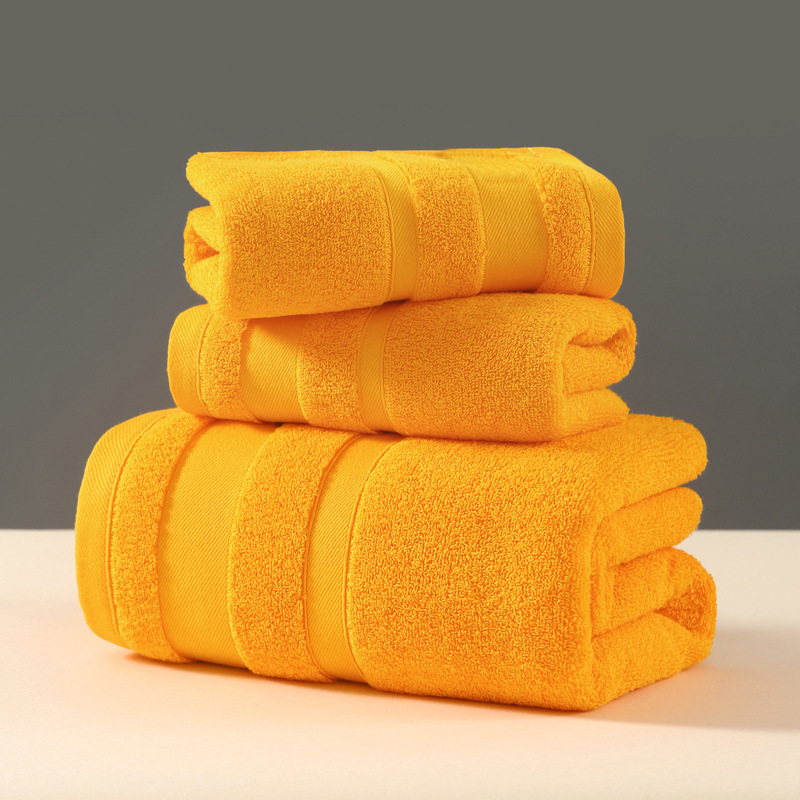 V888-ELOSUNG16794-223359-00 Yellow Luxury 3-Piece 100% Cotton Towel Set - Bath, Hand & Face Towels - Image 1