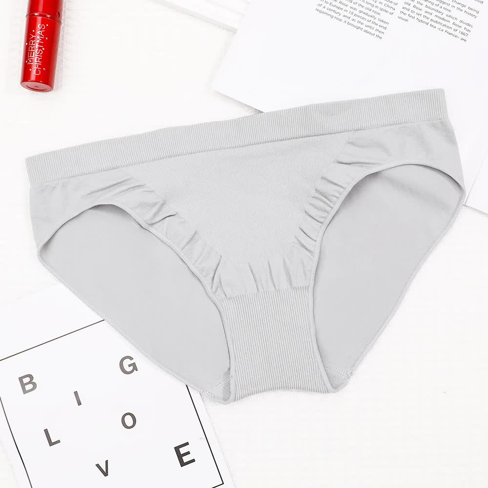 V888-ELOSUNG16935-225028-00 S Grey 3-Pack Seamless Stretch Bikini Panties - Soft & Breathable Women's Underwear - Image 1