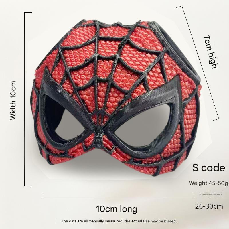 V888-ELOSUNG17103-214308-00 Size S Black And Red Stitching DIY 3D Printed Spider-Man Cat Mask - Mini Decorative Half-Face Mask for Pets - Image 1