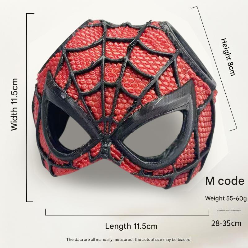 V888-ELOSUNG17104-214309-00 Size M Black And Red Stitching DIY 3D Printed Spider-Man Cat Mask - Mini Decorative Half-Face Mask for Pets - Image 1