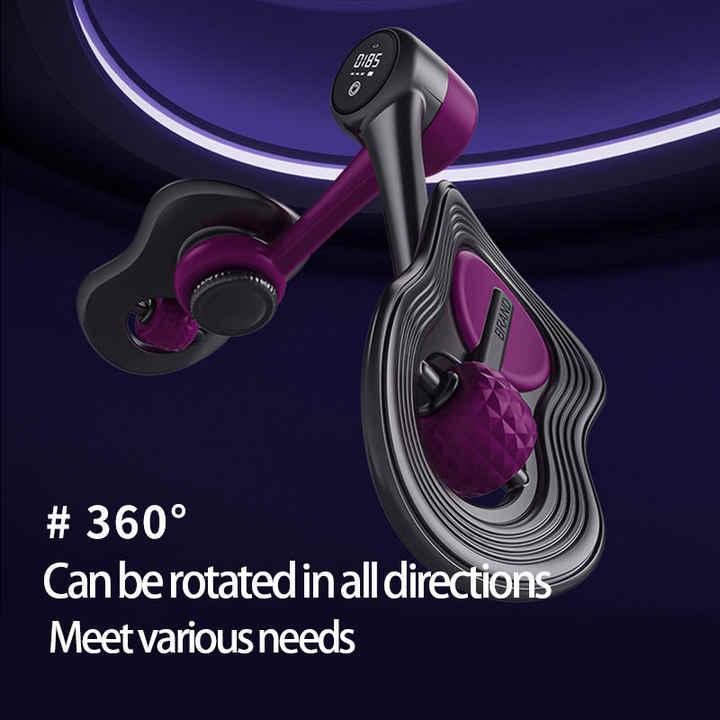 V888-ELOSUNG17164-214511-03 Dark Purple Multi-Function Pelvic Floor Muscle Trainer | LCD Display | Postpartum Recovery Thigh Trimmer | 360° Rotatable Leg Fitness Tool - Image 1