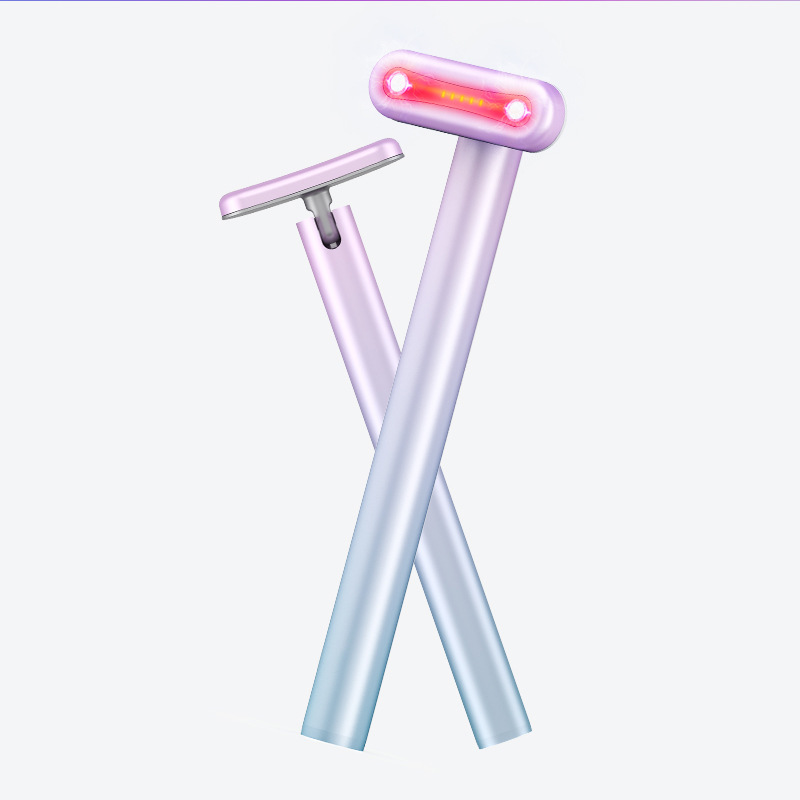 V888-ELOSUNG17540-216489-00 Gradient Pink Eye Massager for Dark Circles and Puffiness, Portable EMS Microcurrent Beauty Device for Skin Firming, Wrinkle Reduction, and Eye Care - Image 1