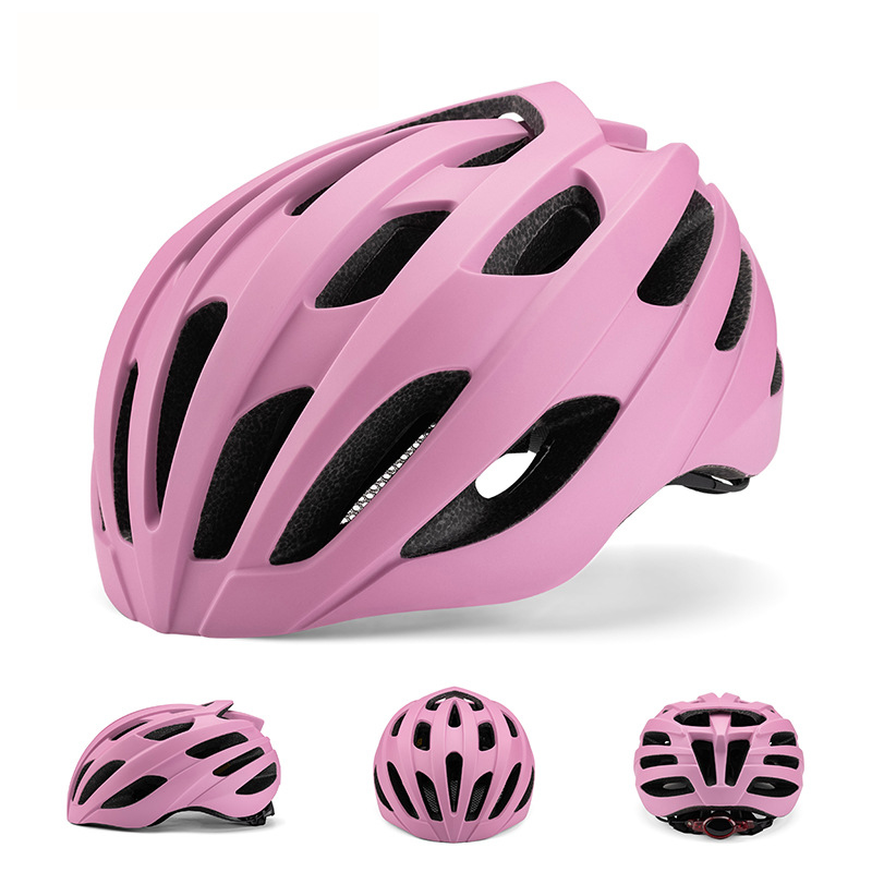 V888-ELOSUNG17586-216551-00 Pink Summer Cycling Helmet for Men and Women - Lightweight, Breathable Road Bike Helmet with Ventilation and Safety Features - Image 1