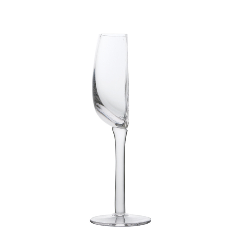 V888-ELOSUNG17743-223170-00 1 Pcs Unique Half-Round Crystal Wine Glass – Elegant Champagne Flute for Red & White Wine - Image 1