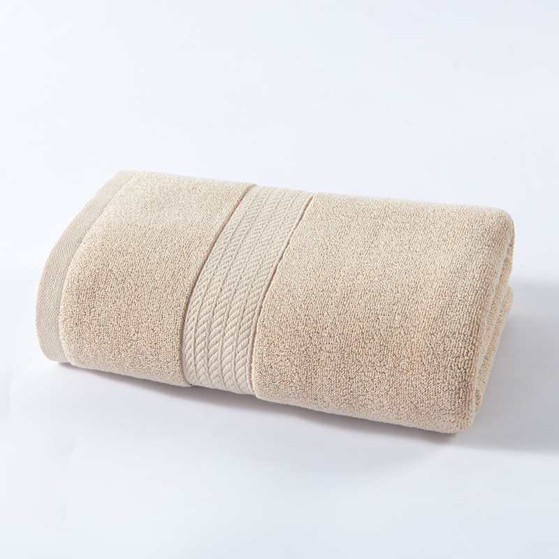 V888-ELOSUNG17822-224154-00 Light Brown Premium Thick Cotton Bath Towel for Adults - Soft and Absorbent Bathroom Towel - Image 1