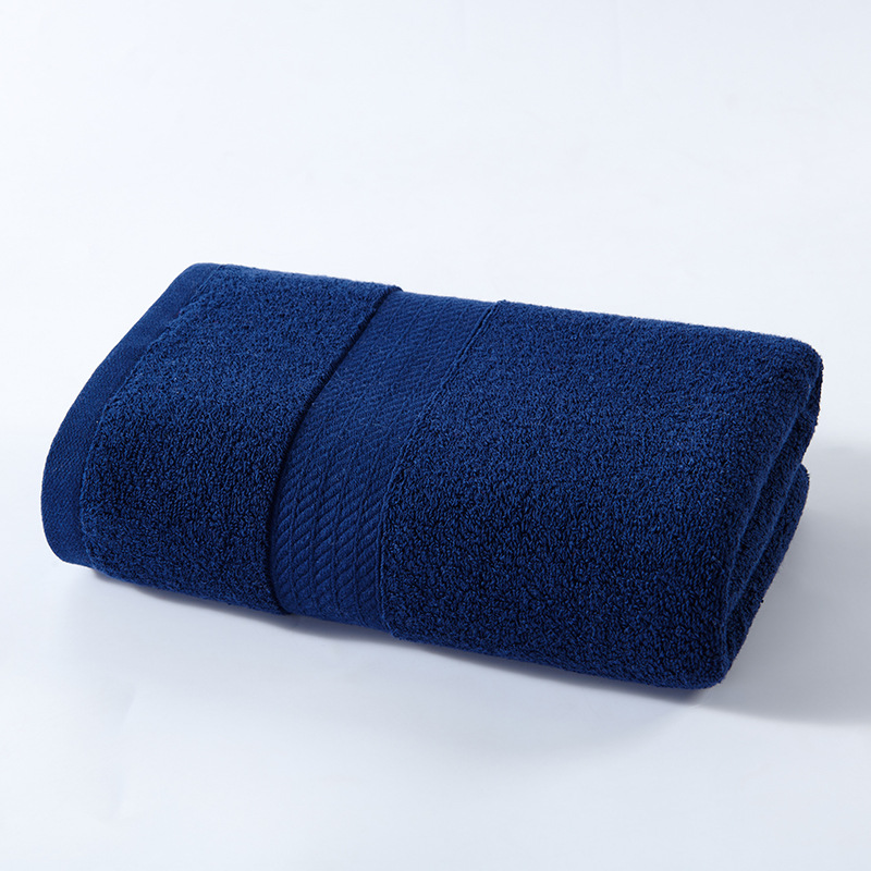 V888-ELOSUNG17824-224160-00 Dark Blue Premium Thick Cotton Bath Towel for Adults - Soft and Absorbent Bathroom Towel - Image 1