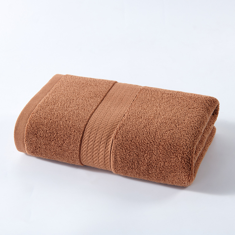 V888-ELOSUNG17827-224169-00 Brown Premium Thick Cotton Bath Towel for Adults - Soft and Absorbent Bathroom Towel - Image 1