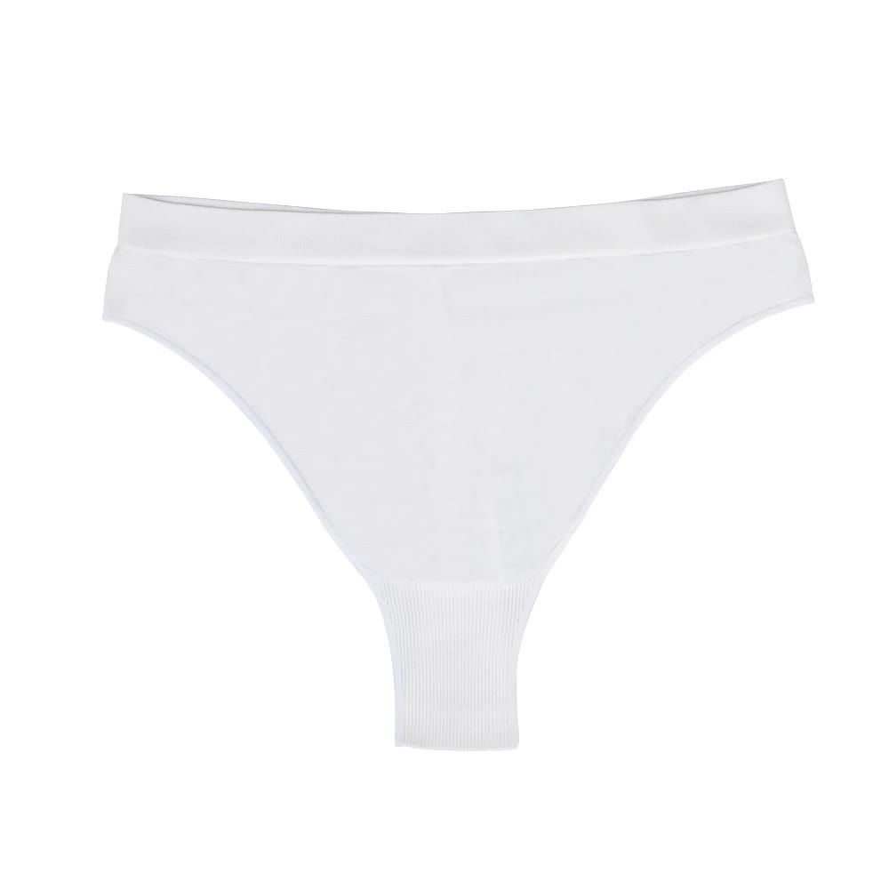 V888-ELOSUNG17908-224540-00 Size L White Comfortable High-Waisted Thong Underwear - 3-Pack for Everyday Comfort - Image 1