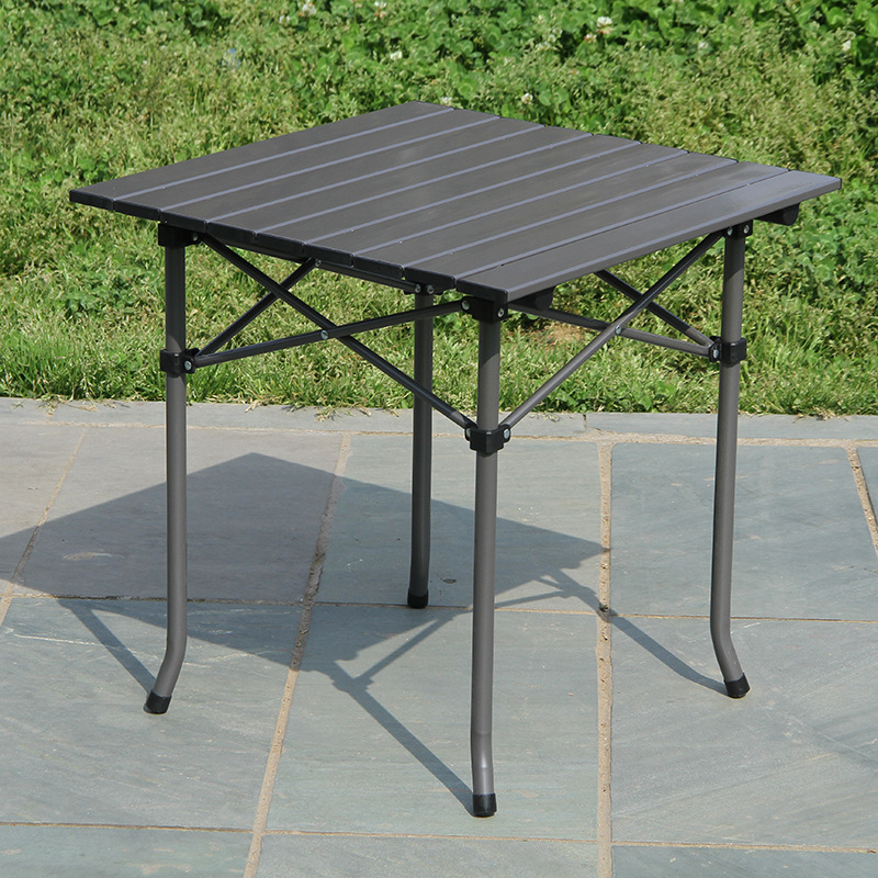 V888-ELOSUNG1808-202504031753-00 Portable Lightweight Folding Camping Table - Durable Aluminum Outdoor Picnic Desk with Easy Setup, 52*52*50cm - Image 1
