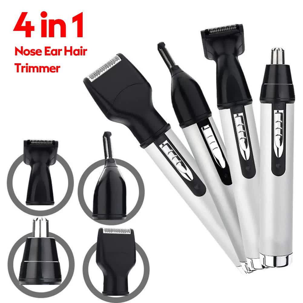 V888-ELOSUNG18119-202503251835-00 4-in-1 Electric Nose & Ear Hair Trimmer Set - USB Rechargeable Grooming Kit - Image 1