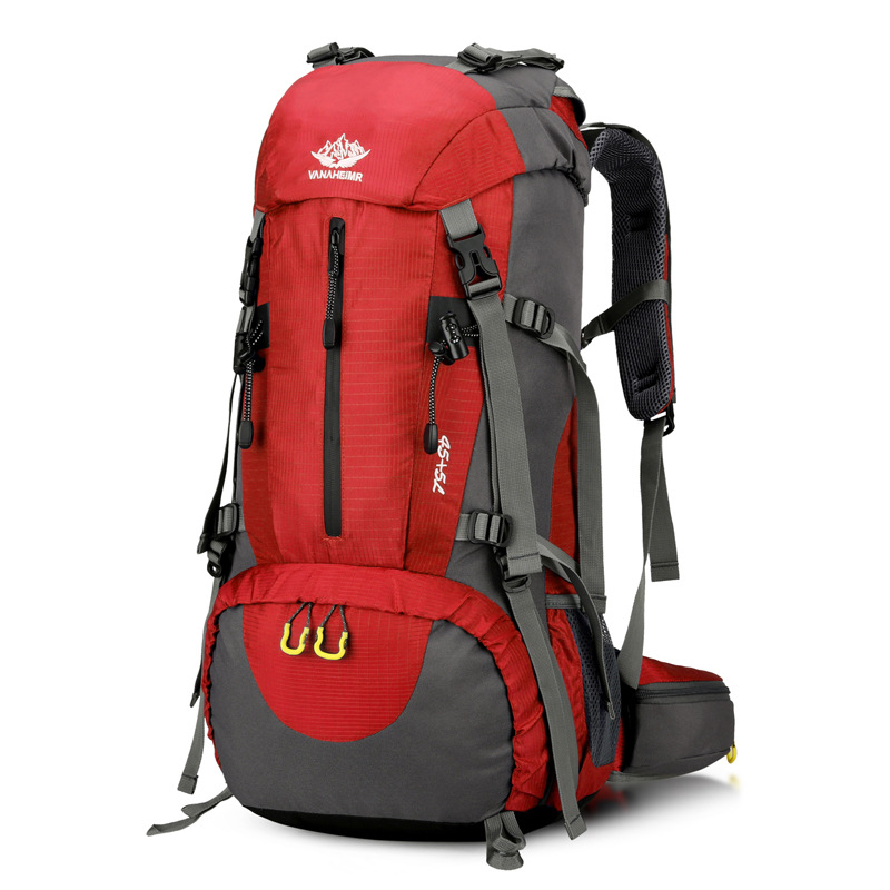 V888-ELOSUNG18335-202506301040-00 Red 36-55L Outdoor Hiking Backpack - Durable Water Resistant Travel Bag for Trekking, Camping, and Adventure - Image 1