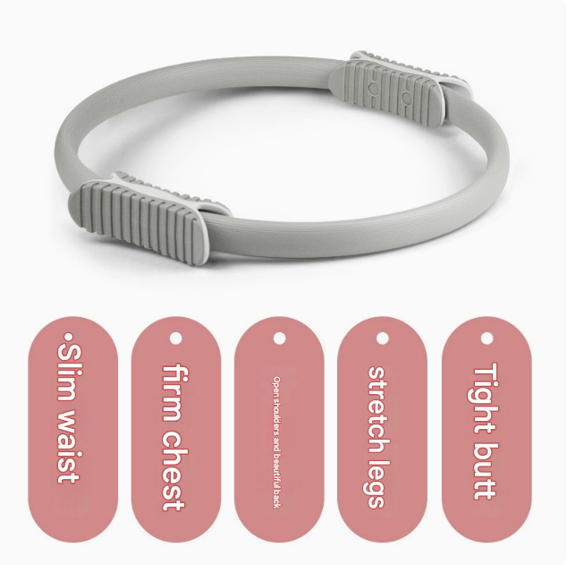 V888-ELOSUNG19057-226042-01 2 PCS Purple 38cm Pilates Ring Circle with Comfort Foam Handles for Core & Muscle Toning - Image 1