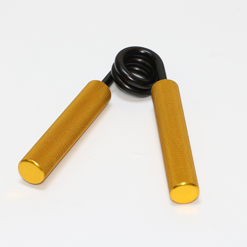 V888-ELOSUNG19066-225769-00 Gold 100lb Hand Grip Strengthener (2-Piece Set) with Non-Slip Aluminum Handles - Image 1