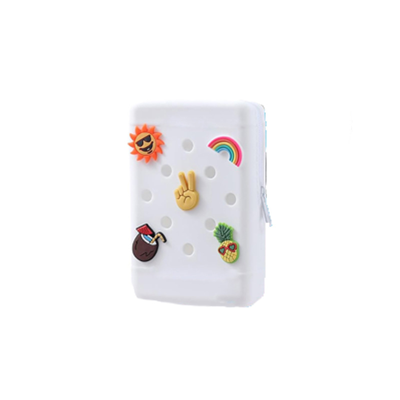 V888-ELOSUNG19312-202502251027-00 2 PCS White Customizable Tumbler Pouch - Silicone Water Bottle Accessory Bag with Charm Holes - Phone & Essentials Holder - Image 1