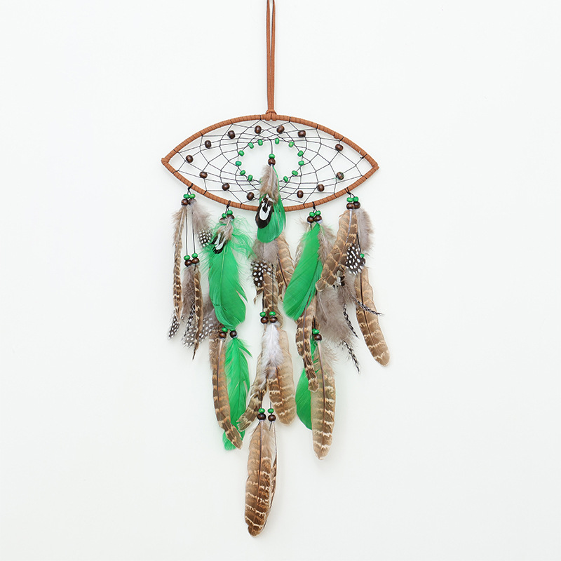 V888-ELOSUNG19924-202503211731-00 Eye Shape Boho Forest Dreamcatcher Wind Chime Pendant - INS Style Moonlit Serenity Decor - Image 1