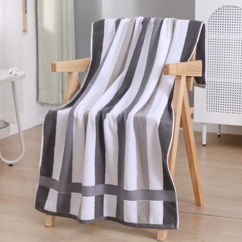 V888-ELOSUNG20013-223361-00 Grey Ultra-Absorbent Long-Fiber Cotton Large Bath Towel – Perfect for Home, Hotel, and Beauty Salons 140cm*70cm - Image 1