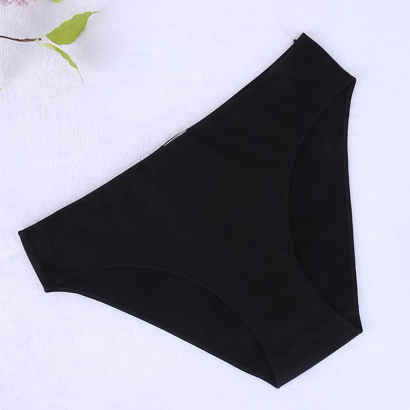V888-ELOSUNG20161-224780-00 4 pcs Black High-Waisted Cotton Bikini Briefs for Women, Slim Fit & Comfortable L Size - Image 1