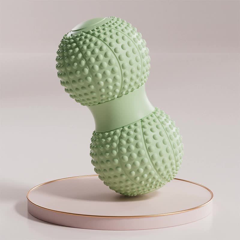 V888-ELOSUNG20299-225767-00 Green 2pcs Fascia Ball Foot Arch Massager Peanut Ball for Muscle Relaxation, Deep Tissue Release, Yoga Massage 6.5*6.5*13CM - Image 1