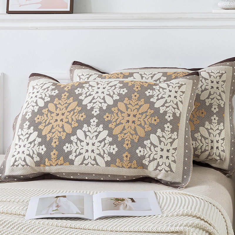 V888-ELOSUNG20700-202502281116-00 Pair of Adjacent flower room Tied Cotton Gauze Pillow Cover - Secure Fit, Premium Comfort (Insert Not Included) - Image 1