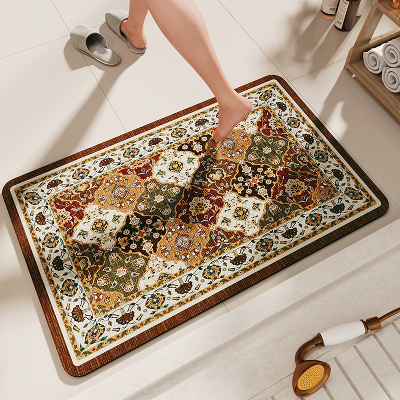 V888-ELOSUNG20911-202503121348-00 Non-Slip Diatomaceous Earth Bath Mat - Quick-Dry, Durable Toilet Rug 40x60cm - Image 1