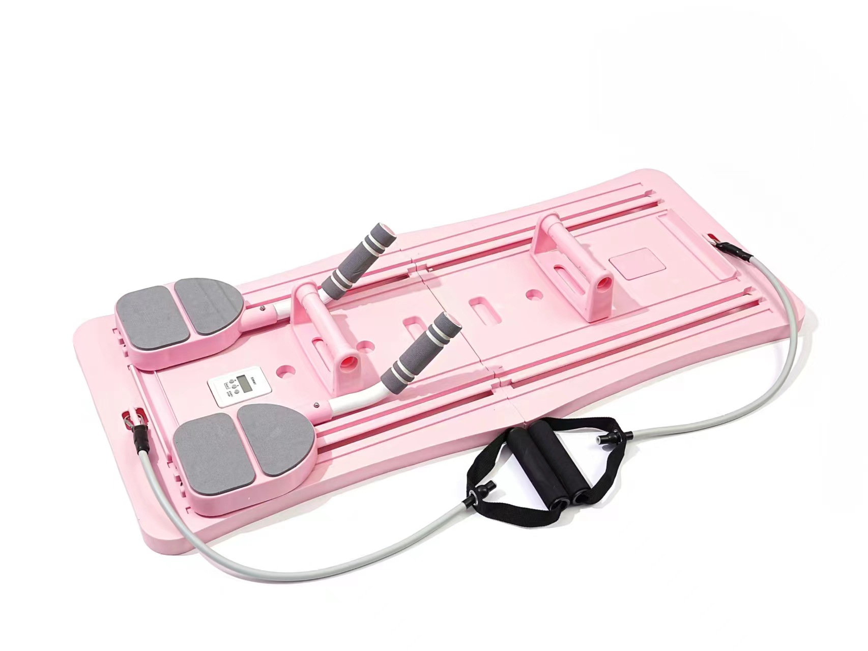 V888-ELOSUNG21052-225888-00 Pink Foldable Multi-Functional Abdominal Trainer - Home Workout Fitness Board - Image 1