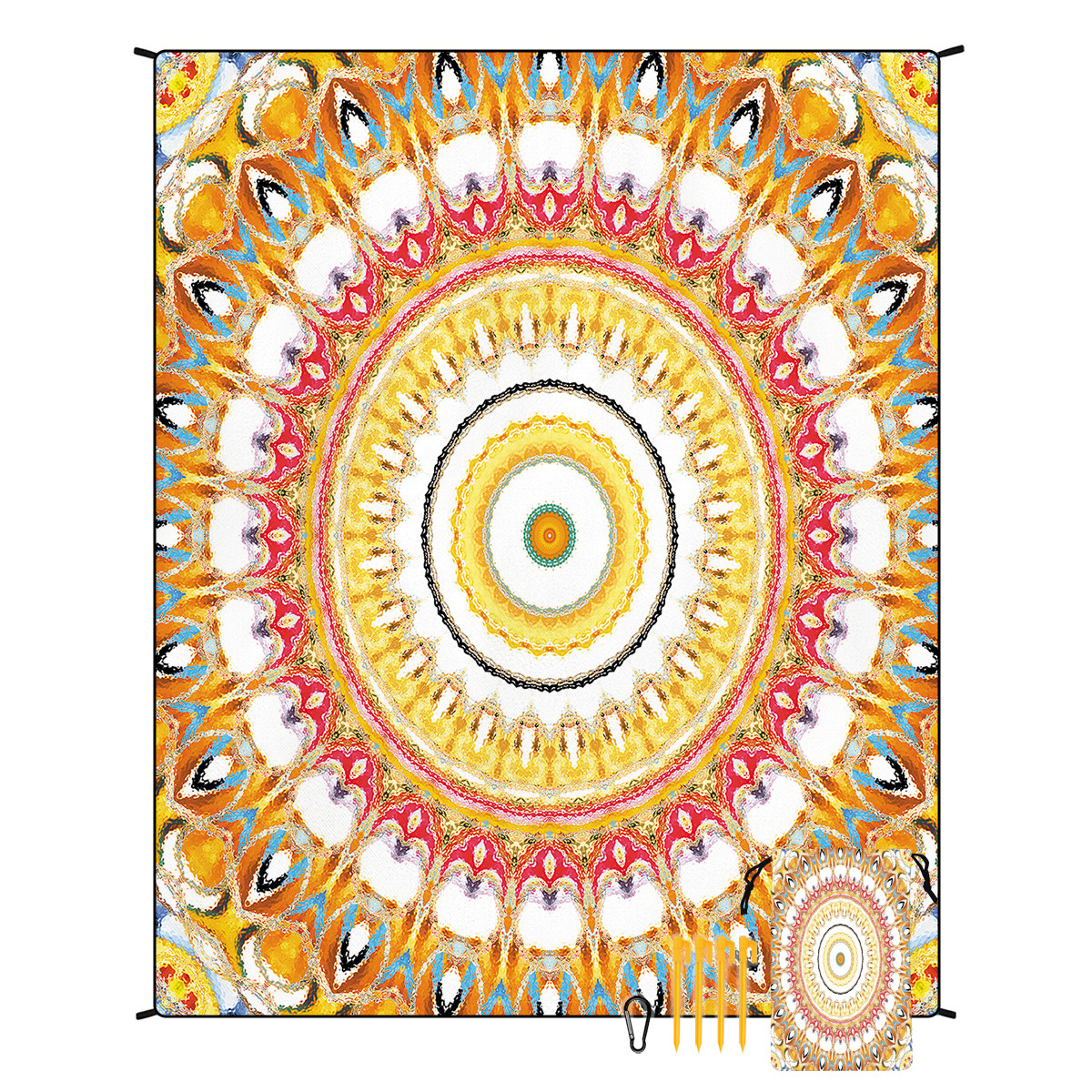 V888-ELOSUNG21248-202502241512-00 Style STD-001-39 Colorful Quick Dry Beach Mat Sand Proof Waterproof Outdoor Picnic Blanket - Compact & Lightweight - Image 1