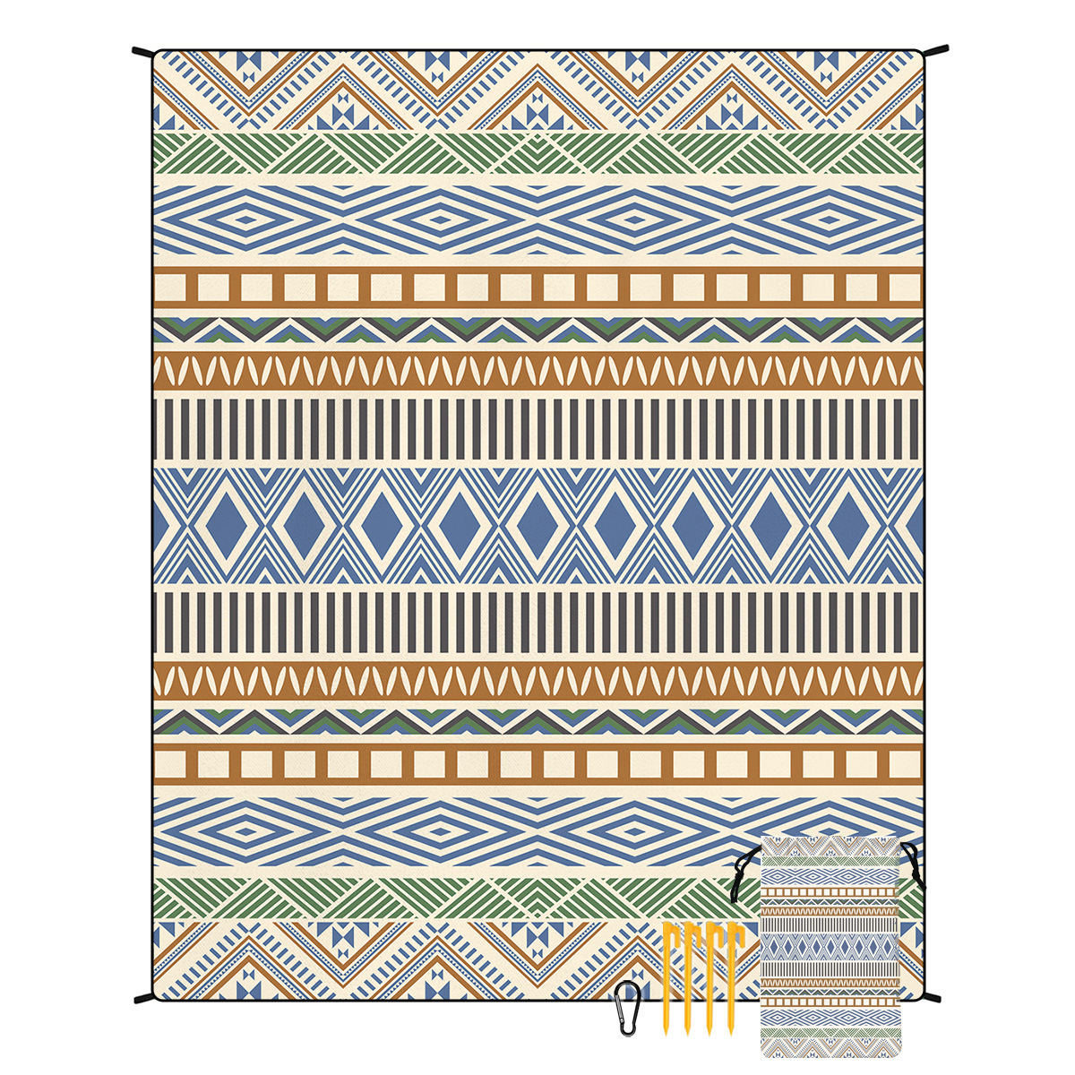 V888-ELOSUNG21253-202502241516-00 Style STD-001-44 Colorful Quick Dry Beach Mat Sand Proof Waterproof Outdoor Picnic Blanket - Compact & Lightweight - Image 1