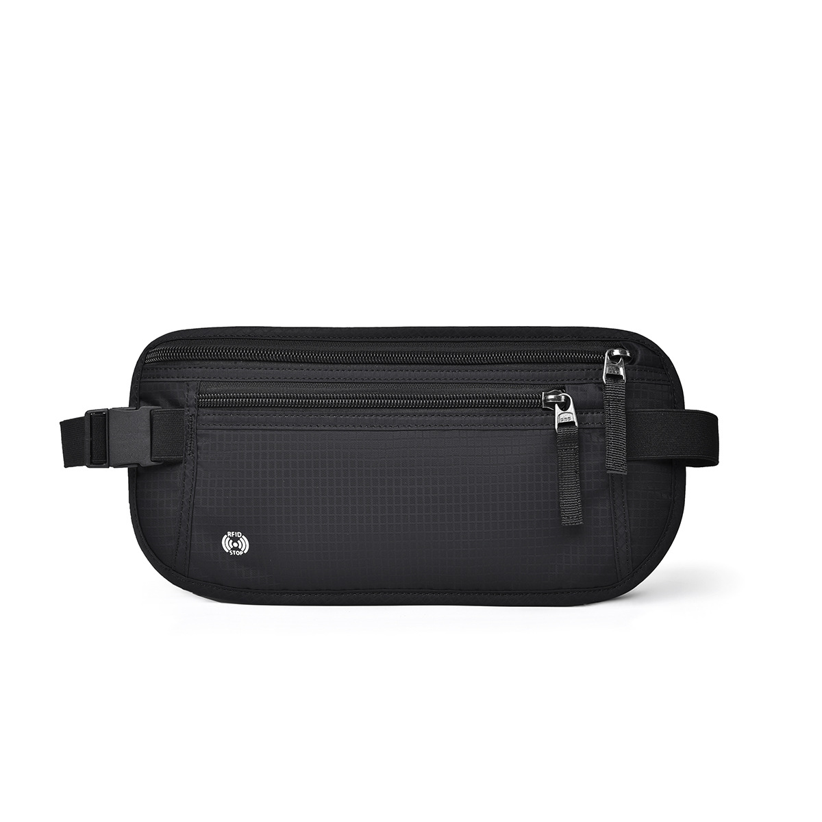 V888-ELOSUNG21404-202502271201-00 Black Nylon Travel Waist Pack - Waterproof, RFID Blocking, Lightweight - Image 1