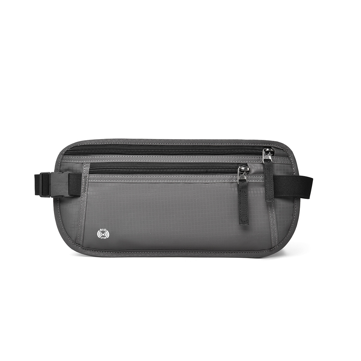 V888-ELOSUNG21405-202502271201-00 Dark Grey Nylon Travel Waist Pack - Waterproof, RFID Blocking, Lightweight - Image 1