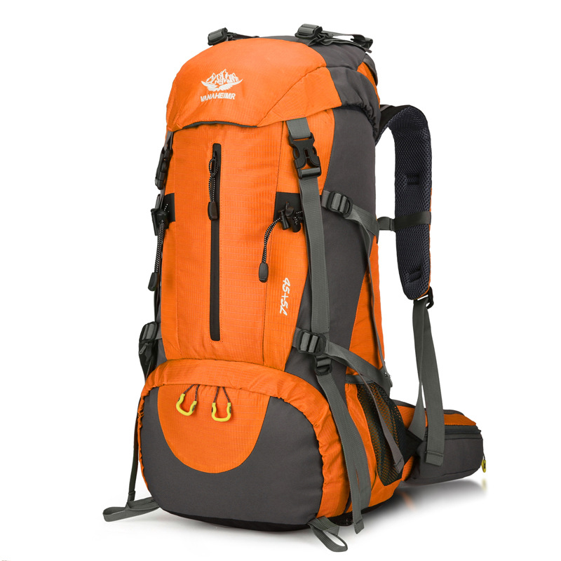 V888-ELOSUNG21547-202503041235-00 Orange High-Capacity Nylon Hiking Backpack - Durable, Multi-Functional Outdoor Travel Pack - Image 1