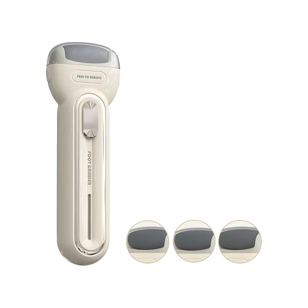V888-ELOSUNG21966-202503181030-00 Beige Electric Foot Grinder with USB Charging - Dual-Speed Callus Remover for Smooth, Exfoliated Feet - Image 1