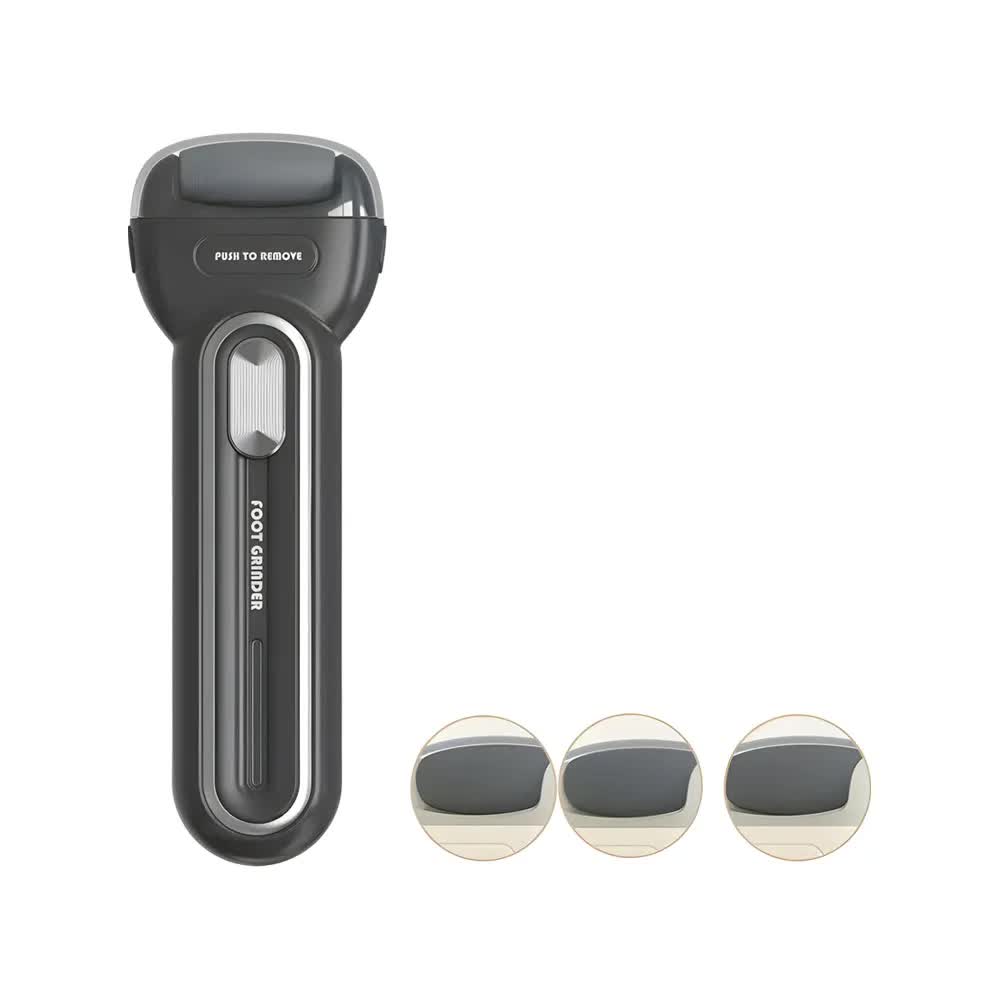 V888-ELOSUNG21967-202503181031-00 Black Electric Foot Grinder with USB Charging - Dual-Speed Callus Remover for Smooth, Exfoliated Feet - Image 1