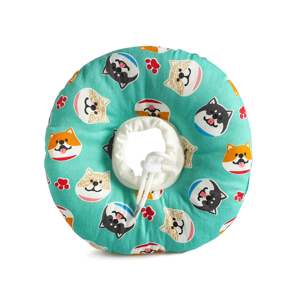 V888-ELOSUNG22046-202503141146-00 2 pcs Shiba Inu pattern Pet Recovery Collar - Comfortable Anti-Lick Cone for Cats & Dogs Size XS - Image 1