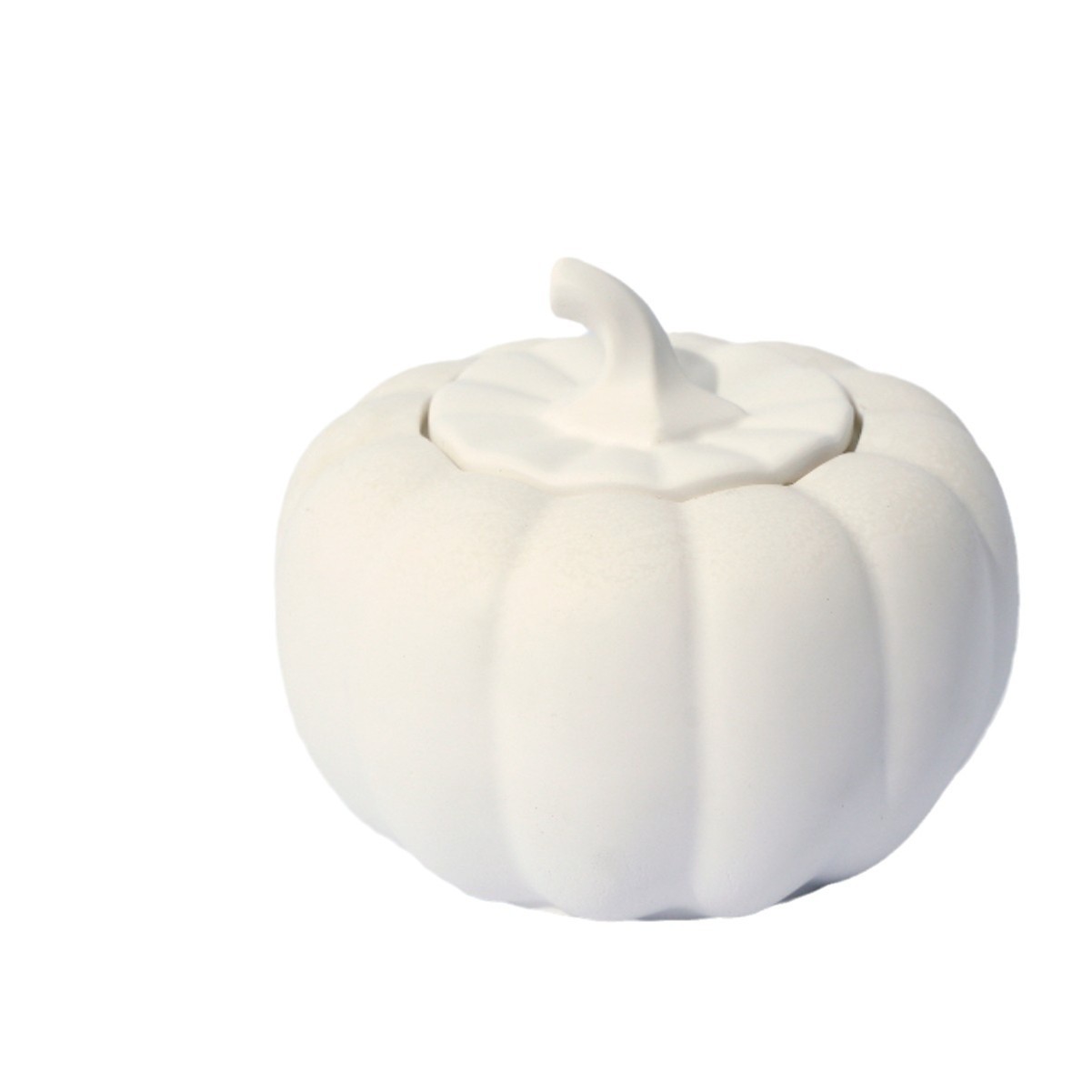 V888-ELOSUNG22084-202503181010-00 (Westin White Tea)Ceramic Pumpkin Candle with Lid - Home Decor and Gift Ideas - Image 1