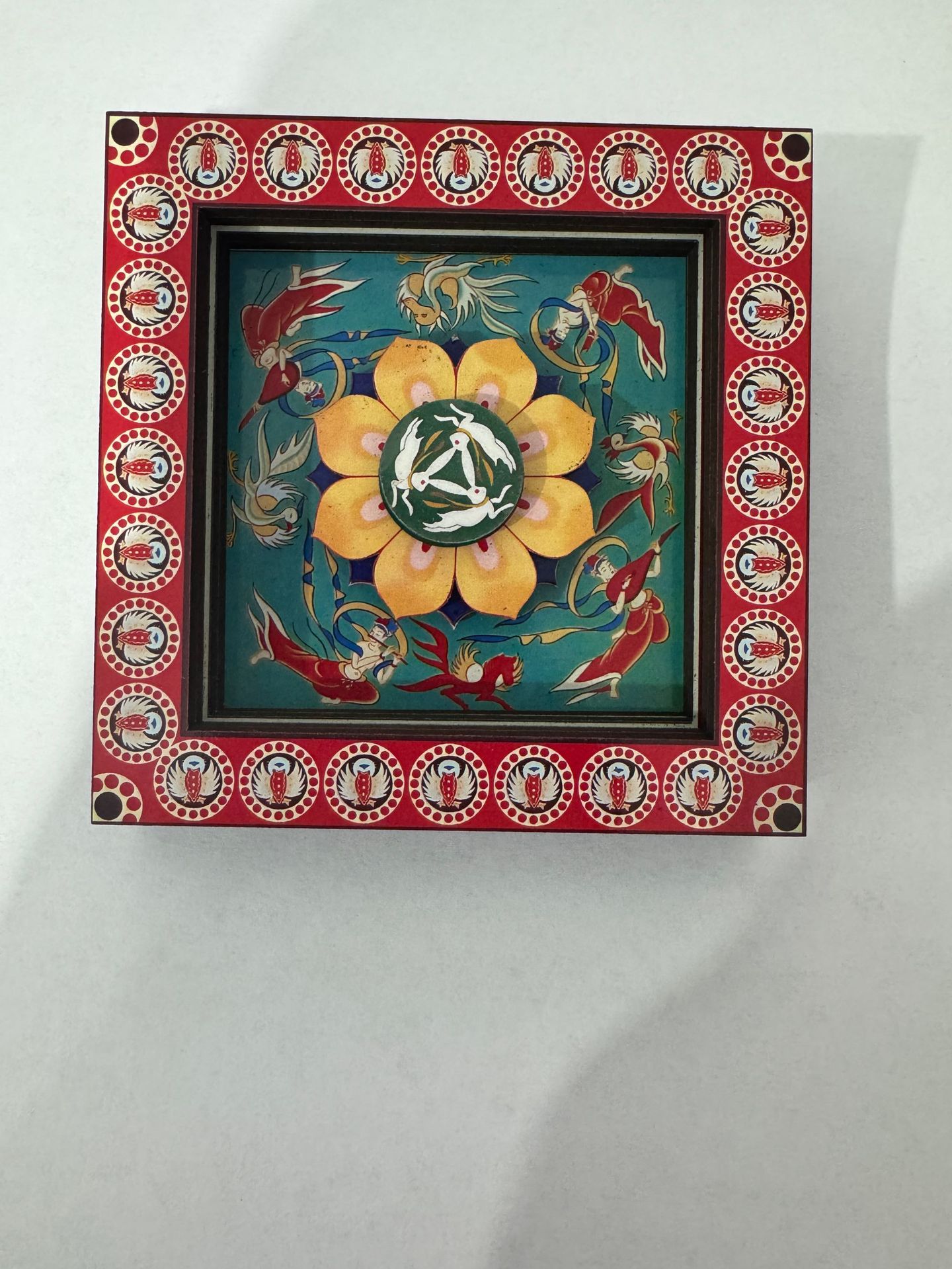 V888-ELOSUNG22147-202503181035-00 2-PCS 3D Wooden Fridge Magnet - Dunhuang Art Style, Creative Gift (Style 6) - Image 1