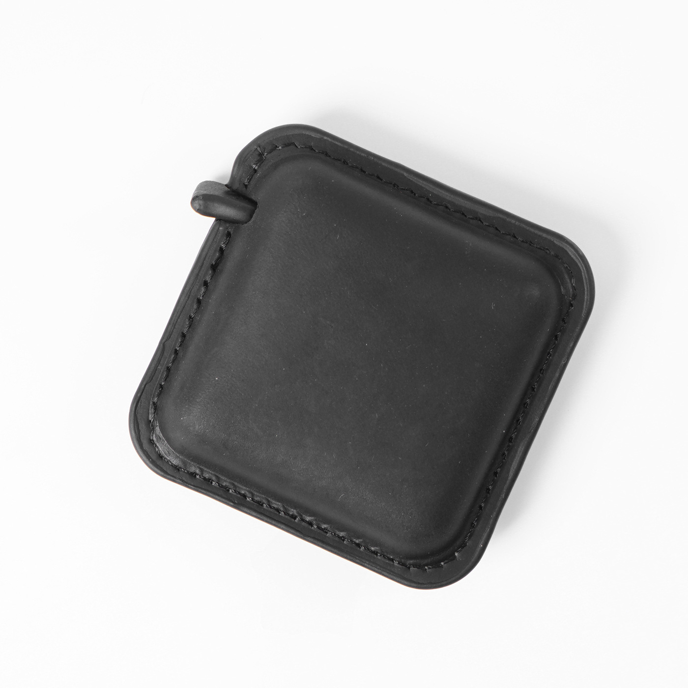 V888-ELOSUNG22155-202503181036-00 Black Mini Leather Tape Measure - 1.5m/60in - Square Solid Color - Image 1