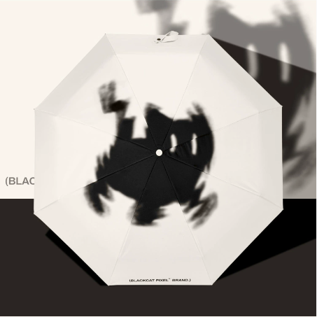 V888-ELOSUNG22264-202503211627-00 Pixel Cat Cute Cartoon Umbrella - Sun/Rain Umbrella - Image 1