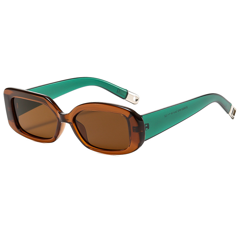 V888-ELOSUNG22661-202504011305-00 Green 2-pcs Retro Rectangular Sunglasses for Women & Men - Image 1