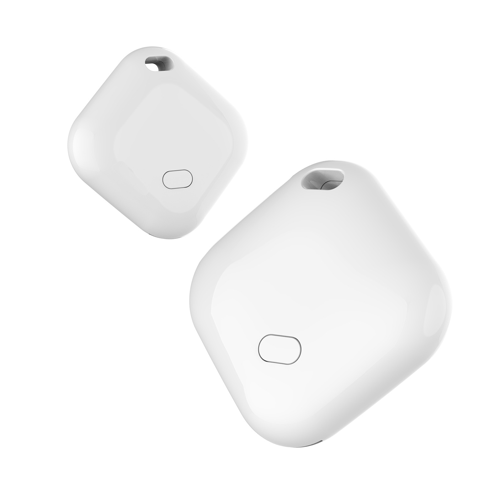 V888-ELOSUNG22721-202504011159-00 (Square White) Mini GPS Tracker - Apple Find My Enabled, Key Finder, Wallet Locator, Anti-Theft Tag - Image 1