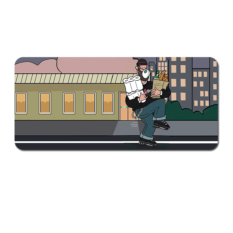 V888-ELOSUNG22955-202504141621-00 (90x40x0.4cm) Computer Desk Mat - Big Beard Uncle Series, Smooth Gaming Surface - Style 3 - Image 1