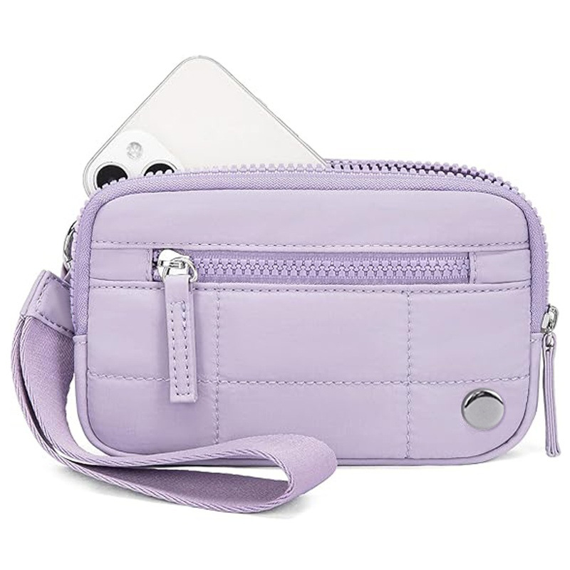 V888-ELOSUNG23043-202503211820-00 Purple Waterproof Wristlet Wallet - Nylon Pouch for Cards, Phone & Coins(Without Mobile Phone) - Image 1