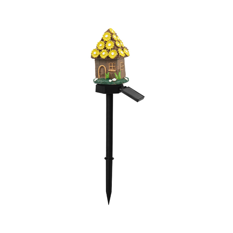 V888-ELOSUNG23372-202503271235-00 Style 3 Brown And Yellow Solar Resin Garden Stake Light - Outdoor Landscape Light for Yard and Patio Decor - Image 1