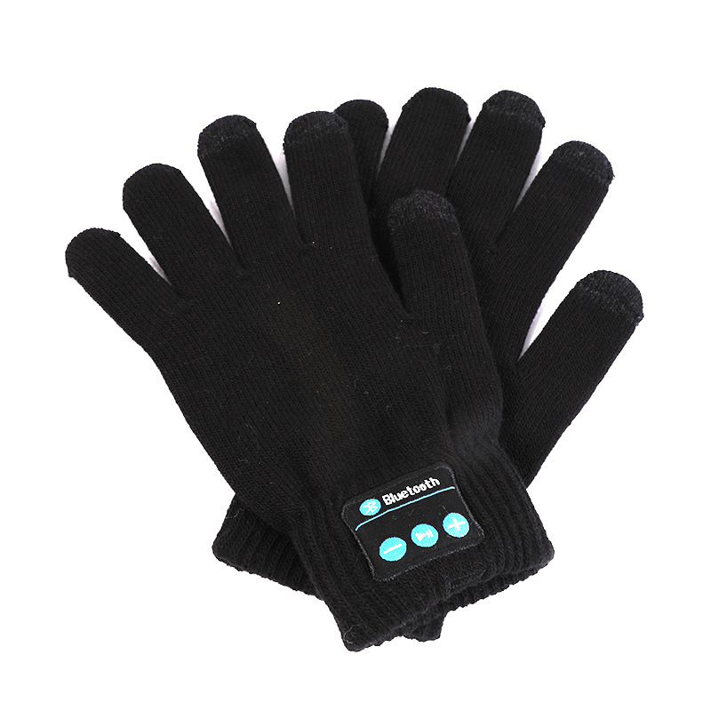 V888-ELOSUNG234468-202503282037-00 Black Bluetooth Touchscreen Winter Gloves - Warm, Thickened, and Hands-Free for Calls and Music, Perfect for Cycling - Image 1