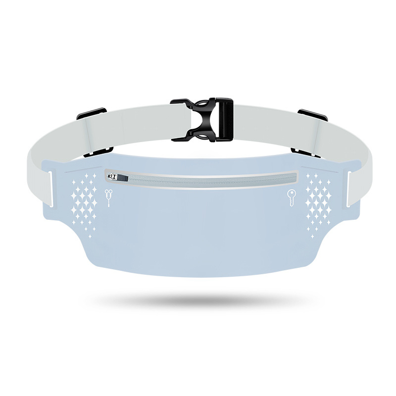 V888-ELOSUNG23705-202504141805-00 2 Pcs Light Blue Lightweight Women's Running Waist Bag - Splash-Proof Fitness Belt with Stretchable Phone Storage - Image 1