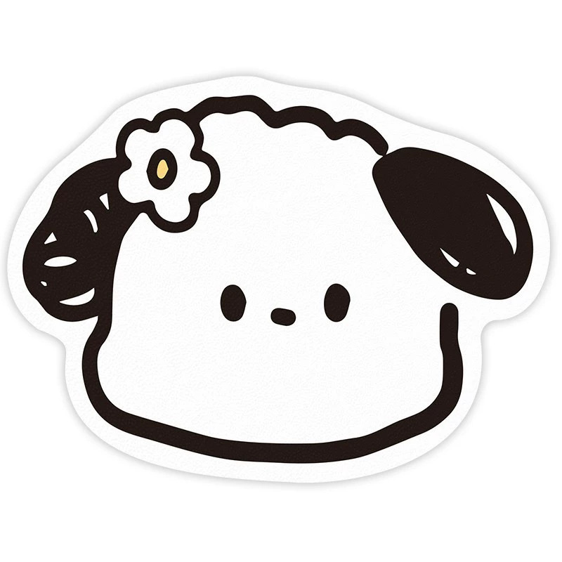 V888-ELOSUNG23713-202504141810-00 2 Pcs Style 7 White and Black Puppy pattern Cartoon Pet Feeding Mat for Cats & Dogs - Absorbent Diatom Mud Splash-Proof Mat, Easy to Clean - Image 1